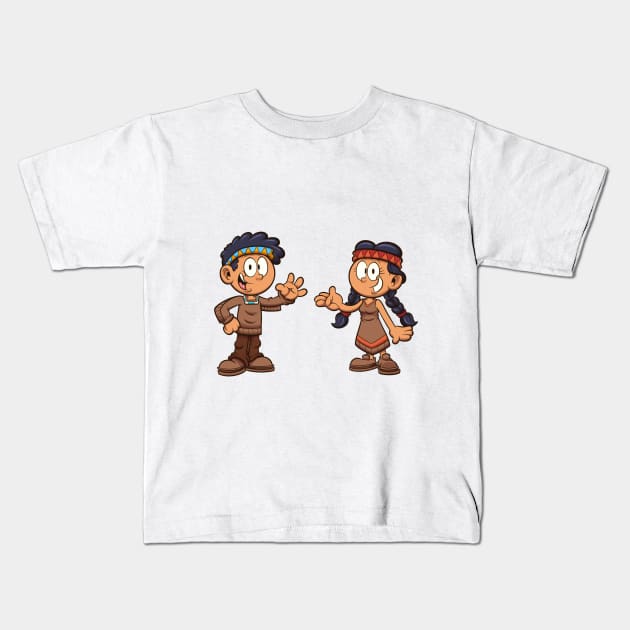 Native American Kids Kids T-Shirt by TheMaskedTooner